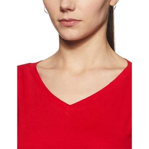 Camiseta Deportiva con Cuello en V para Mujer, Estilo Y2K, 100% Algodón, Ropa Deportiva y Urbana de Talla Grande, Camisetas Cortas para Mujer para el Verano - Product Image 4