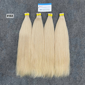 Nueva llegada de extensiones de cabello natural liso a granel, cabello humano vietnamita de muy alta calidad, color rubio. - Product Image 5