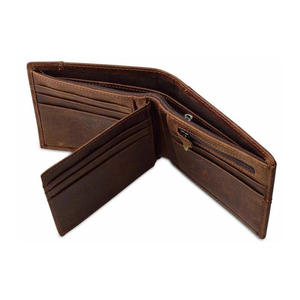 <b>Vintage</b> Casual Leather Wallet With Zipper Closure Printed Logo Pattern Fashionable Slim <b>Mini</b> Purse Travel Front Pocket Design - Product Image 6