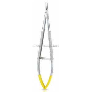 Portaagujas de Acero Inoxidable con Certificación ISO y CE A-1 VERITAS T/c Barraquer de 14 cm, Instrumento de Sutura |   Kit de sutura, instrumento médico - Product Image 1