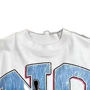 Fabricante personalizado de peso pesado desgastado recortado Boxy Fit camiseta de gran tamaño Boxy Drop Shoulder camiseta - Product Image 2