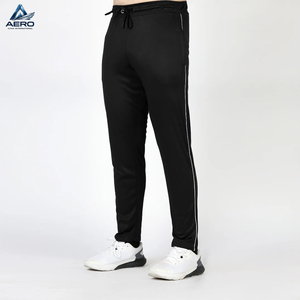 Pantalones Deportivos Negros para Hombre con Franja Lateral, Cintura Elástica con Cordón, Ropa de Entrenamiento de Alta Calidad, Pantalones para Gimnasio y Fitness - Product Image 2