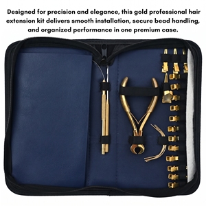 Kit de herramientas profesionales para extensiones de cabello: Alicates para microperlas, alicates para extensiones de queratina, cortador de queratina, clips de salón y alicates para extensiones de cinta. - Product Image 2