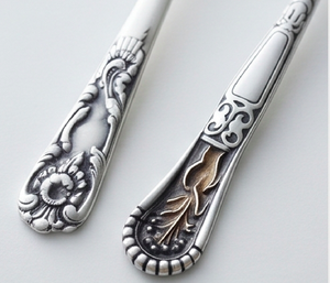 Ensemble de cuillères à thé vintage en métal avec manches ornées, finition miroir haute brillance, compatibles lave-vaisselle, pour occasions formelles - Product Image 3