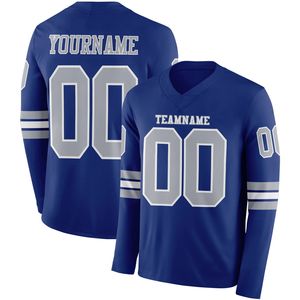 Jersey de Fútbol Personalizable OEM de Manga Larga con Cuello en V, en Spandex/Poliéster, con Diseño Transpirable de Tela de Malla para Todas las Temporadas - Product Image 5