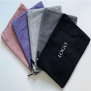 Estuche de Maquillaje de Lona de Capacidad Media, de Lujo, para Mujer, con Cierre Frontal de Cremallera, Color Negro - Product Image 4