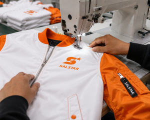 High Quality <b>Waterproof</b> Winter Bomber OEM Manufacturer Wholesale Streetwear Varsity <b>Jacket</b> Men Custom Orange <b>White</b> Contrast - Product Image 5