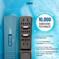 Masseur électrique du cuir chevelu SMiB SMIB-PMSA, peigne à ions plasma pour la croissance des cheveux, 10 000 vibrations, soin profond du cuir chevelu, spa capillaire, anti-perte de cheveux