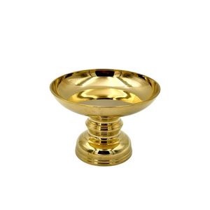 Plateau de piédestal en laiton authentique de 4 "Style thaïlandais traditionnel élégant pour la décoration de restaurant à la maison. Cadeau souvenir différentes tailles disponibles - Product Image 2