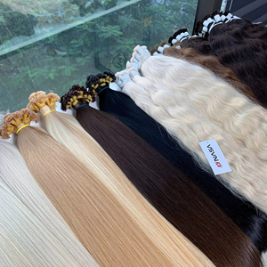 Extensions de cheveux en kératine, prix usine, cheveux ondulés naturels, 50 cm à 70 cm, toutes les couleurs # 8 à # 613 Longueur complète - Product Image 1