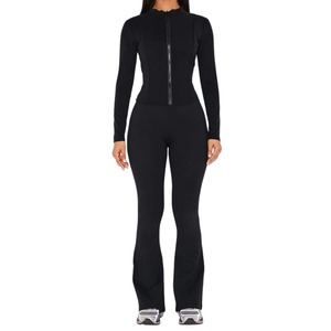 Pantalones de yoga de cintura alta para mujer, de pierna ancha, con logo personalizado, corte de bota, para fitness, directo de fábrica - Product Image 4