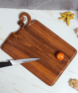 Planche à découper en bois pour la cuisine, planche à découper robuste, planche de préparation alimentaire pour fruits, légumes, viande, pain, fromage, maison - Product Image 4