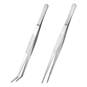 Steel Elbow Tweezers Aquarium <b>Clip</b> Long Tongs Non-slip Tweezers Forceps Pet Feeding Tools 1PC Lashes Tools Tweezers With Fiber - Product Image 4
