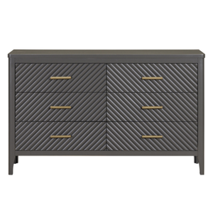 CAIRNDALE Collection Solid Pine Wood <b>6</b>-<b>Drawer</b> Dresser Modern Design Eco-Friendly Durable High Quality Apartment Bedroom Living - Product Image 5