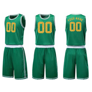 Camiseta de Baloncesto Personalizable, Transpirable, de Secado Rápido, 100% Poliéster, Uniforme con Impresión por Transferencia de Calor, Antibacteriana, Tallas Grandes - Product Image 1