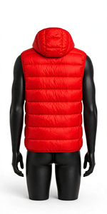 Chaleco Acolchado con Capucha para Hombre, Cortavientos, Informal, Color Sólido, Cierre de Cremallera, Relleno de Poliéster, Ropa de Invierno 2026 - Product Image 5