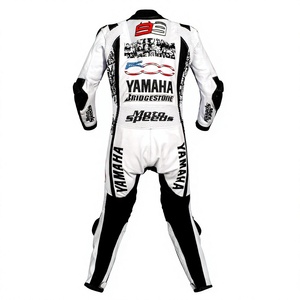 ชุดแข่งรถมอเตอร์ไซค์ Jorge Lorenzo MotoCP รุ่น Ramaha 1 ชิ้น ทำจากหนังวัว/หนังจิงโจ้ สำหรับขับขี่มอเตอร์ไซค์/จั๊มสูท MotoCp/ชุดสำหรับนักขี่มอเตอร์ไซค์ระดับมืออาชีพ - Product Image 2