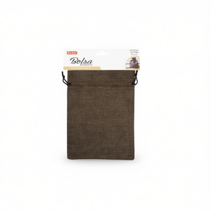 Ilan Gift Bag 13x18 Cm Coffee Color 2pc <b>Drawstring</b> <b>Pouch</b> - Product Image 2