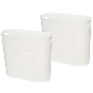 3.2 Gallon Slim Plastic Trash Can for Home Kitchen Bathroom Bedroom <b>Small</b> Wastebasket with Bin Handle Storage Bins & <b>Boxes</b> - Product Image 1