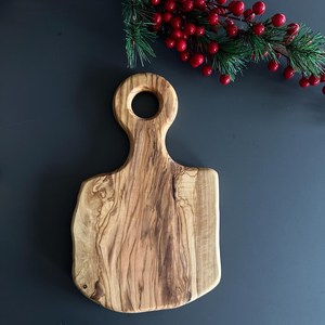 Planche à découper en bois d'acacia écologique, forme rectangulaire, poignée en bois, passe au lave-vaisselle, épaisseur 1,5 cm, modèle AFA01 - Product Image 3