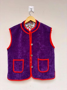 Nitin Exports <b>Velvet</b> Suzani Embroidered Vest Boho Festival Floral Waistcoat Handmade Ethnic <b>Jacket</b> Sleeveless Bohemian Layer - Product Image 2