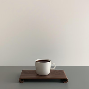 Bandeja Redonda de Madera Maciza Hecha a Mano, Moderna, con Asa de Metal, Ecológica, para Decoración del Hogar y Almacenamiento en la Mesa - Product Image 6