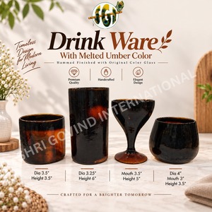 Ensemble de verres à cocktail Highball réutilisables en verre violet finition Hammad, fabriqués à la main, 4 pièces - Product Image 6