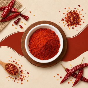 Poudre de piment rouge séché, épice naturelle pour la cuisine, la transformation alimentaire et les mélanges d'épices - Product Image 1