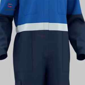 ชุดทำงานผ้าฝ้ายสวมใส่สบาย ดีไซน์ใหม่สองสี ชุดยูนิฟอร์มนิรภัยสำหรับงานอุตสาหกรรม ชุดเอี๊ยมทำงานในโรงงานสำหรับผู้ชาย - Product Image 6