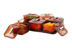 Recipientes Modernos Rectangulares para Almacenamiento de Alimentos con Tapas Herméticas, Apilables, para Uso en la Cocina, Material PP - Product Image 1