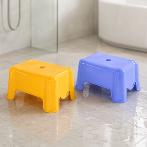 Heavy Duty Eco-Friendly Plastic Foot <b>Stool</b> Stackable Modern Ottoman Durable Portable Seat <b>Storage</b> Bedroom Warehouse Home Living - Product Image 1