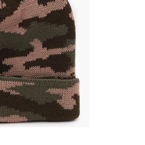Unisex Jacquard Camouflage Beanie Hat 100% Acrylic <b>Winter</b> <b>Cap</b> Casual Style 56-58CM Adult Knitted Hat - Product Image 4
