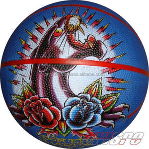 Taille personnalisée de basket-ball en caoutchouc syn avec vessie de qualité supérieure 100% options de personnalisation disponibles - Product Image 2