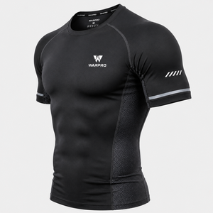<b>Compression</b> Rash Guard MMA BJJ Workout for Adults Unisex Spandex/Cotton Full Sleeve Garment Dyed Heat-Transfer Printed UPF50+ - Product Image 2