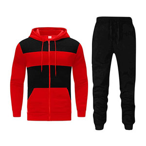 New Style Men's Zipper Tracksuits Custom Made Comfortable Fitted Men Sportswear 100% Cotton Fleece Jackets <b>Hoodie</b> & Sweatpants - Product Image 4