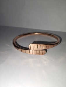 Copper Cuff <b>Bracelet</b> With Braided Design Handmade <b>Metal</b> Jewelry For Men Women - Product Image 5