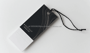 Etiqueta de precio colgante de Metal de lujo personalizada para bolsas de ropa, tarjeta de diseño en relieve, etiqueta impresa personalizada de corte láser alto de algodón - Product Image 6