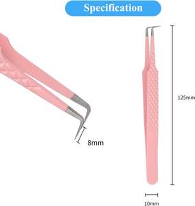 แหนบจับเส้นใยแบบมีโลโก้สั่งทำ แหนบต่อขนตาแบบนาโนกริป 45 แหนบต่อขนตาสำหรับต่อขนตา แหนบต่อขนตาสั่งทำโลโก้ - Product Image 6