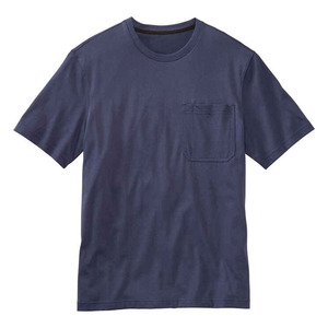 Camiseta de hombre azul oscuro, de punto, transpirable, con estampado por transferencia térmica, manga corta, cuello redondo, corte regular, informal, 100% algodón - Product Image 2