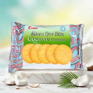 Vietnam Supplier Coconut Crackers Crispy Sweet Biscuit 160g Export Standard Bulk - Product Image 1