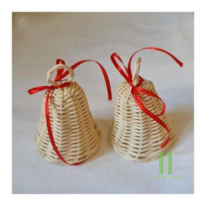 BEST SELLING Handwoven Natural Rattan Christmas Tree Ornament Rustic Holiday Hanging Decoration for Home & Christmas Decor - Product Image 2