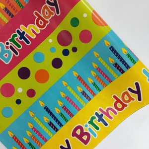 Nhà máy thân thiện với môi cao cấp tùy chỉnh thực hiện trẻ em món quà sinh nhật giấy gói trẻ em bên Hộp Quà Tặng Bọc bao bì giấy cuộn - Product Image 3