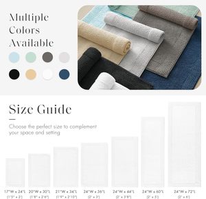 Tapis de bain en coton à séchage rapide, absorbant, antidérapant, à poils longs, tapis de bain personnalisé antidérapant pour hôtel et maison - Product Image 3