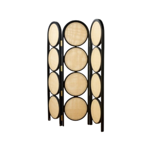 Separador de ambientes de mimbre hecho a mano al por mayor, biombo para sala de estar con marco de madera y ratán de Vietnam - Product Image 1