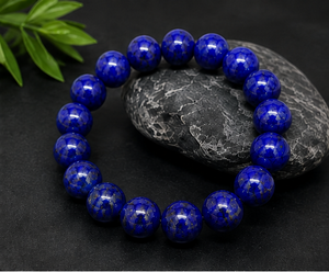 Pulsera de cuentas de piedra natural azul lapislázuli, estilo bohemio, unisex, regalo, joyería - Product Image 2