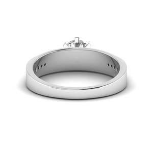 Anillo de Diamante Cultivado en Laboratorio AJRETAIL 0.63, Chapado en Oro Blanco, Color E, Claridad VVS, Certificado IGI, Regalo de Compromiso/Fiesta - Product Image 3