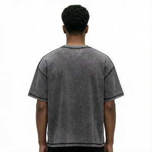 <b>Tshirt</b> for Men Drop Shoulder Custom logo Vintage Acid Wash T-shirt - Product Image 5