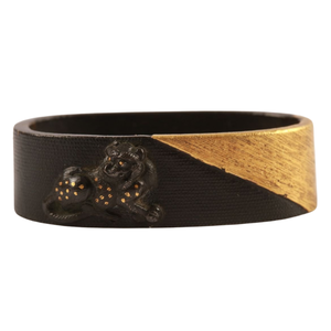 ชุดฟุจิคาชิระสมัยเอโดะของญี่ปุ่น ทำจากทองแดง ลายนาโนโกะ อิโรเอะ ลายสิงโตและเสือ ไม่มีตราประทับ - Product Image 6