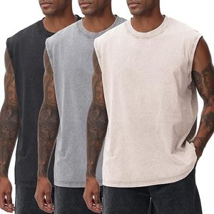 TRUPEXA Custom Men's Hip Hop 380g Cotton Tank Tops OEM ODM Sleeveless Gym <b>Vest</b> Wholesale Plain Athletic Fitness <b>Stringer</b> V-neck - Product Image 1