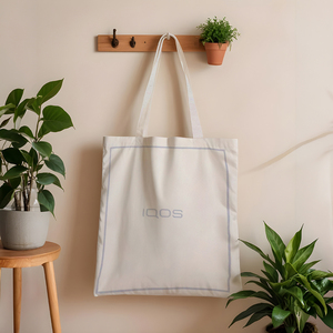 Customized Logo and Print at Affordable price <b>Long</b> Handle Eco-Friendly Reusable Cotton Shopping Tote <b>Bag</b> with Multiple Sizes. - Product Image 1